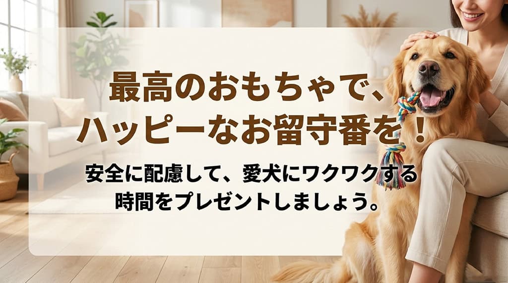 「安全に配慮して、愛犬にワクワクする時間をプレゼントしましょう。」というメッセージが書かれた、記事のまとめスライド。