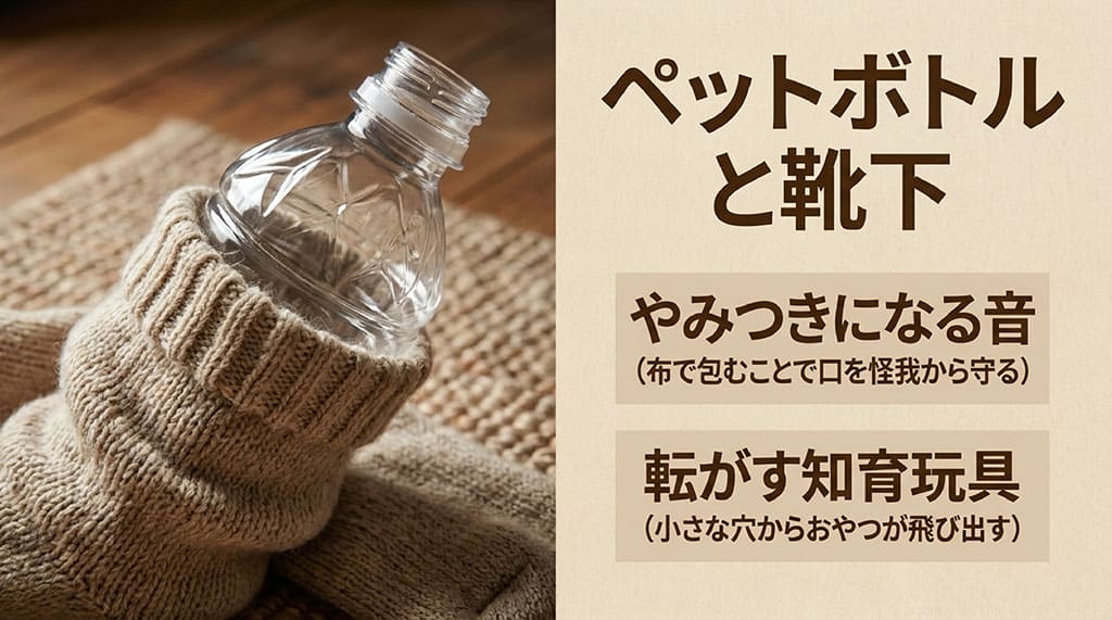 ペットボトルと靴下で作るやみつき知育おもちゃ